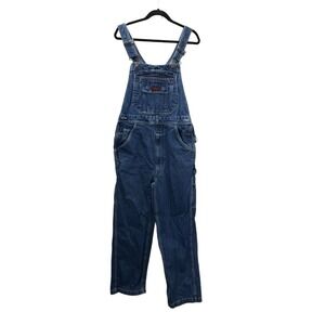 Five Brother Denim Overalls Utility Workwear Carpenter Wide Leg Streetwear 32x32